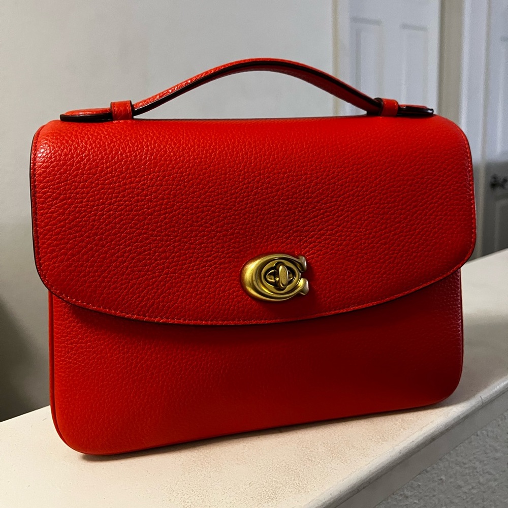Coach red orange Cassie